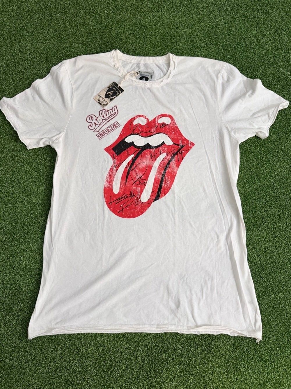NWT Amplified The Rolling Stones Tongue & Lips Graphic Tee XXL White